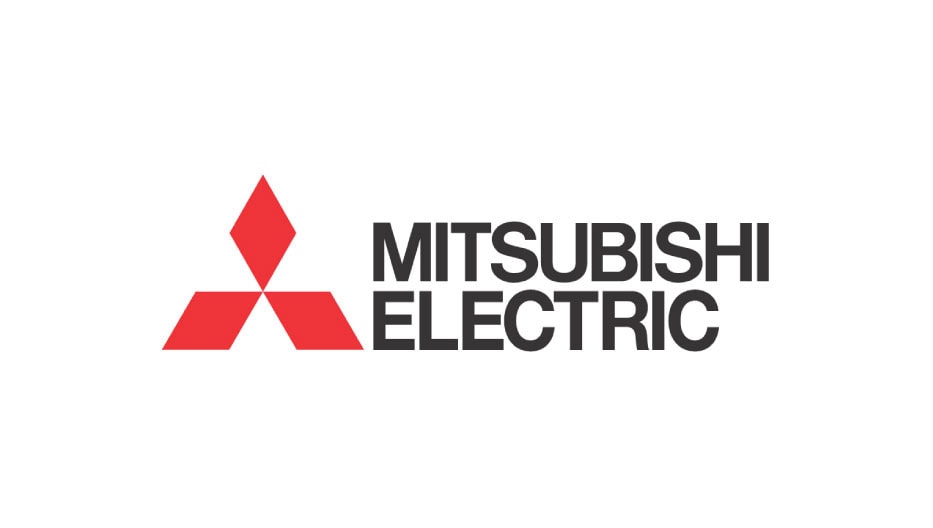 Musta-punainen mitsubishi electric-logo. Kuuluu Wanha Timpurin valikoimaan.